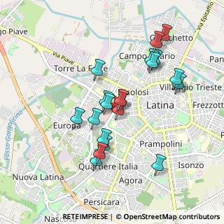 Mappa Via P. L. Nervi presso Centro Commerciale LATINA FIORI Torre 5 