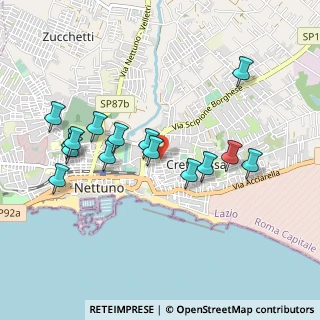 Mappa Via Pietro Comastri, 00048 Nettuno RM, Italia (1.01333)