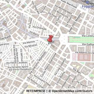 Mappa Piazza Umberto Giordano, 1, 71121 Foggia, Foggia (Puglia)