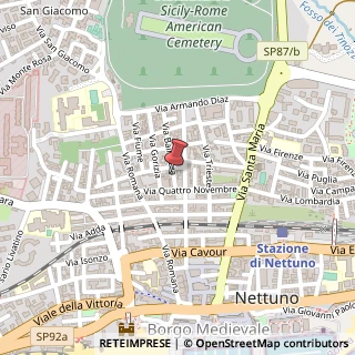 Mappa Via Bainsizza, 11, 00048 Nettuno, Roma (Lazio)