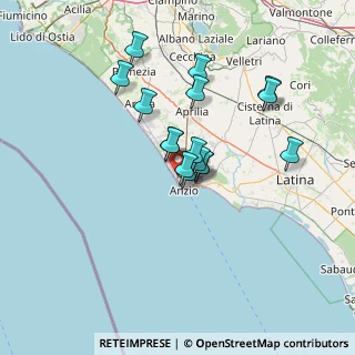 Mappa Via Colle Palatino, 00042 Anzio RM, Italia (11.58)