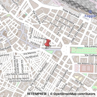 Mappa Piazza giordano umberto 37, 71100 Foggia, Foggia (Puglia)