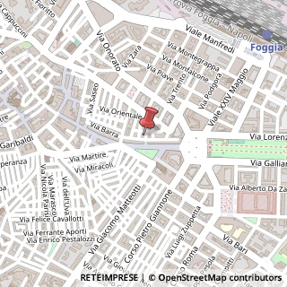 Mappa Via Santa Maria della Neve, 11, 71121 Foggia, Foggia (Puglia)