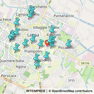 Mappa Via Donato Bramante, 04100 Latina LT, Italia (1.1425)