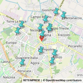 Mappa Piazzale N. Prampolini, 04100 Latina LT, Italia (1.08154)