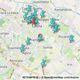 Mappa Via Giuseppe Verdi, 04100 Latina LT, Italia (1.118)
