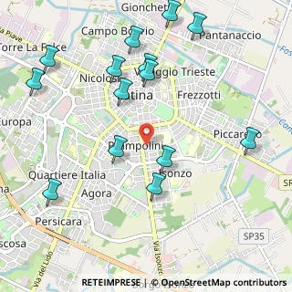 Mappa Via Giuseppe Verdi, 04100 Latina LT, Italia (1.29714)