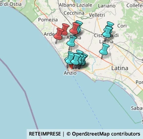 Mappa Via Pinetella, 00042 Anzio RM, Italia (9.40947)