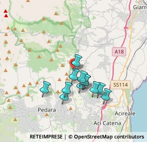 Mappa Via del Pino, 95019 Zafferana Etnea CT, Italia (3.1325)