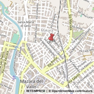 Mappa Via Makara, 18, 91026 Mazara del Vallo, Trapani (Sicilia)