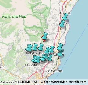 Mappa Via Bosco, 95019 Zafferana Etnea CT, Italia (7.5765)