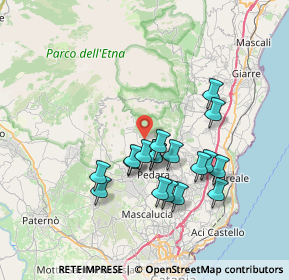 Mappa Parco dell'Etna, 95030 Pedara CT, Italia (7.16667)