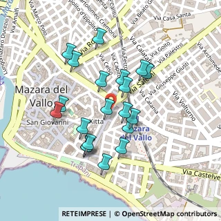 Mappa Via Tenente Gaspare Romano, 91026 Mazara del Vallo TP, Italia (0.2295)