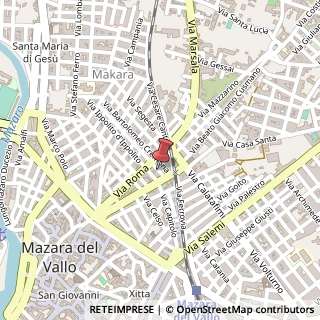Mappa Via Napoli Giuseppe, 7, 91026 Mazara del Vallo, Trapani (Sicilia)