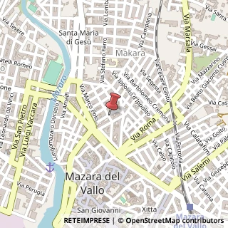 Mappa Via Severino Can. Michele, 35, 91026 Mazara del Vallo, Trapani (Sicilia)