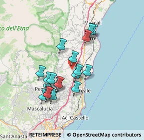 Mappa Via Maria Santissima del Carmelo, 95010 Acireale CT, Italia (6.94474)