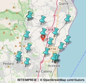 Mappa Via Maria Santissima del Carmelo, 95010 Acireale CT, Italia (4.36111)