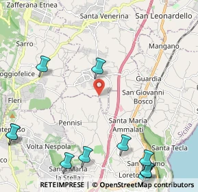 Mappa Via Maria Santissima del Carmelo, 95010 Acireale CT, Italia (3.58545)