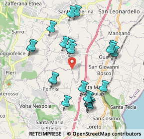 Mappa Via Maria Santissima del Carmelo, 95010 Acireale CT, Italia (2.2215)