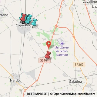 Mappa SS 101, 73043 Copertino LE, Italia (6.25583)