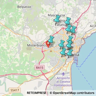 Mappa Via Leopoldo Franchetti, 95045 Misterbianco CT, Italia (3.98182)