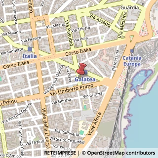 Mappa Via Montello, 2, 95129 Catania, Catania (Sicilia)