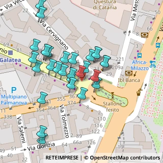 Mappa Piazza Galatea, 95129 Catania CT, Italia (0.04138)