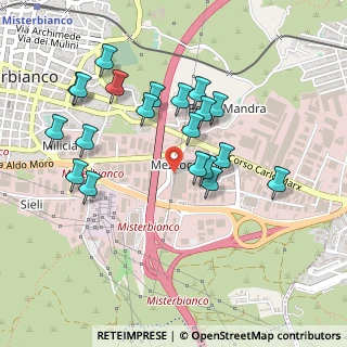 Mappa Via Mattei, 95045 Misterbianco CT, Italia (0.5205)