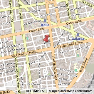 Mappa Via Giuseppe Simili,  11, 95129 Catania, Catania (Sicilia)