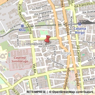 Mappa Via orto limoni 62, 95125 Catania, Catania (Sicilia)