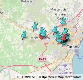 Mappa Via Fratelli Cervi, 95045 Misterbianco CT, Italia (3.8445)