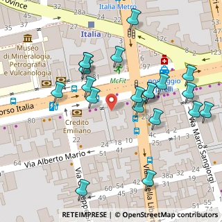 Mappa Corso Italia, 95129 Catania CT, Italia (0.0745)