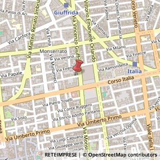 Mappa Via Francesco Riso, 12, 95128 Catania, Catania (Sicilia)