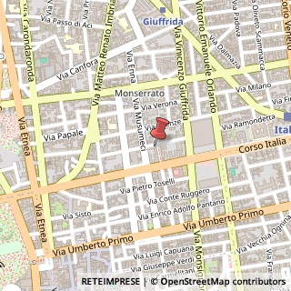 Mappa Via Francesco Riso, 39, 95128 Catania, Catania (Sicilia)