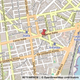 Mappa Corso Italia, 196, 95129 Catania, Catania (Sicilia)