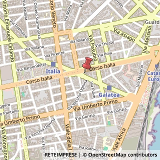 Mappa Corso Italia, 196, 95129 Catania, Catania (Sicilia)