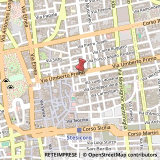 Mappa Via Umberto I, 104, 95129 Catania, Catania (Sicilia)