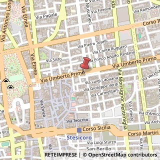 Mappa Via Umberto I, 114, 95129 Catania, Catania (Sicilia)