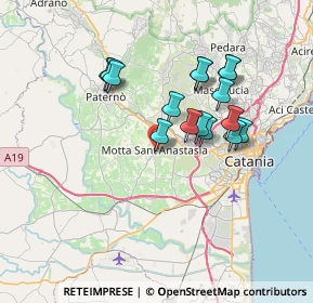 Mappa Via Regina Margherita, 95040 Motta Sant'Anastasia CT, Italia (6.945)
