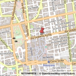Mappa Via Ferdinando Agnini, 95129 Catania CT, Italia, 95129 Catania, Catania (Sicilia)