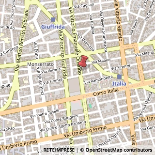 Mappa Via Vittorio Emanuele Orlando, 48, 95128 Catania, Catania (Sicilia)