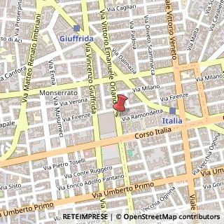 Mappa Via Vittorio Emanuele Orlando,  22, 95128 Catania, Catania (Sicilia)