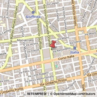 Mappa Via Vittorio Emanuele Orlando, 28, 95129 Catania, Catania (Sicilia)