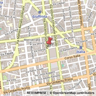 Mappa Via Vincenzo Giuffrida, 2/B, 95128 Catania, Catania (Sicilia)