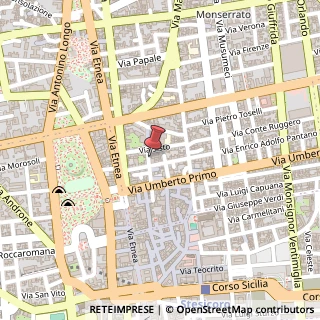 Mappa Via Zaccà Rosolia, 24, 95129 Catania, Catania (Sicilia)