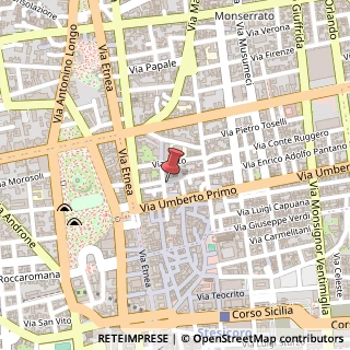 Mappa Via Fontanarossa, 8, 95129 Catania, Catania (Sicilia)