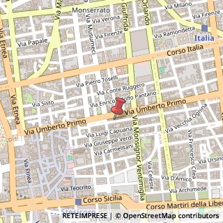Mappa Via C? Corner Nord, 10, 95100 Catania, Catania (Sicilia)