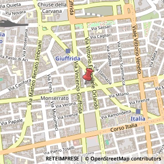 Mappa Via Ruggero Settimo, 40, 95128 Catania, Catania (Sicilia)
