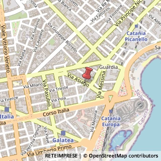 Mappa Via Asiago,  28, 95127 Catania, Catania (Sicilia)