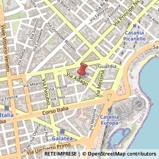 Mappa Via Asiago,  38, 95127 Catania, Catania (Sicilia)
